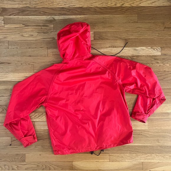 Vintage 80s Gore-Tex Sierra Country Red Nylon Hooded Windbreaker Jacket - Large - Picture 2 of 7